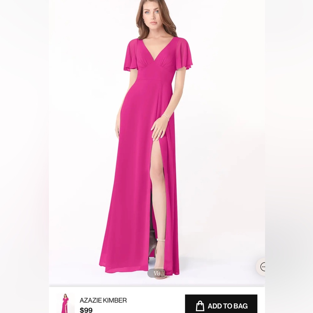 Brand new with tags azazie kimber bridesmaid dress in fuschia